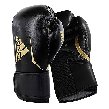 adidas adiSPEED 10oz ゴールド ボクシンググローブ adidas adispeed strap up gold boxing gloves metallic/silver